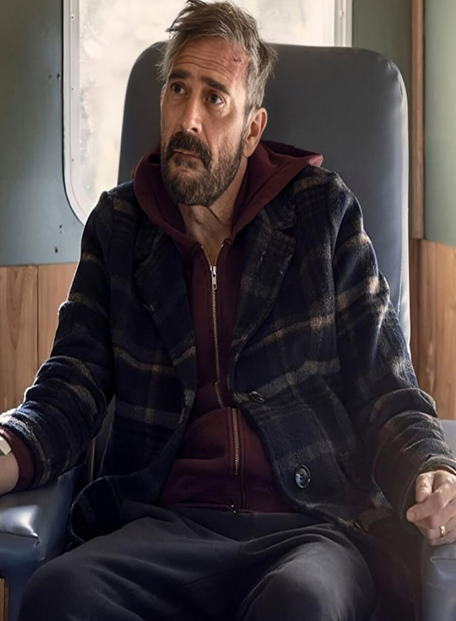 Harpoon Jeffrey Dean Morgan Inspired Black Wool Coat - The Walking Dead Style