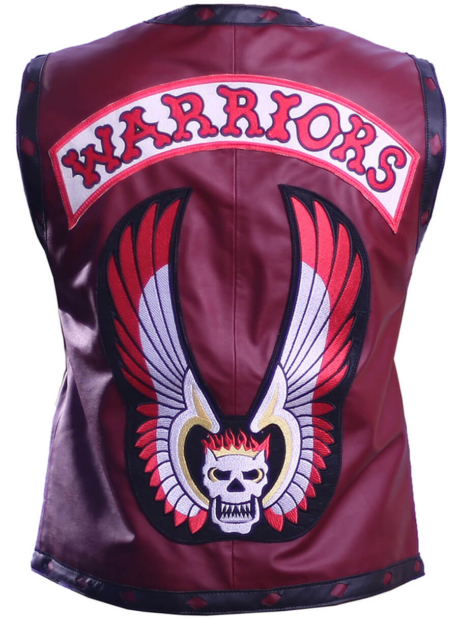 Harpoon The Warriors Ajax Vest Cosplay Inspired Maroon Faux Leather or Real Leather Costume Jacket