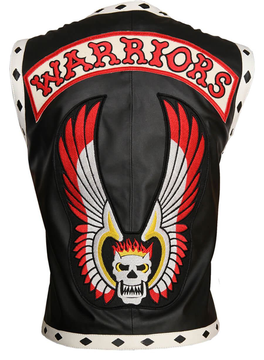 Harpoon The Warriors Vest Inspired Black Faux Leather or Real Leather Leather Jacket