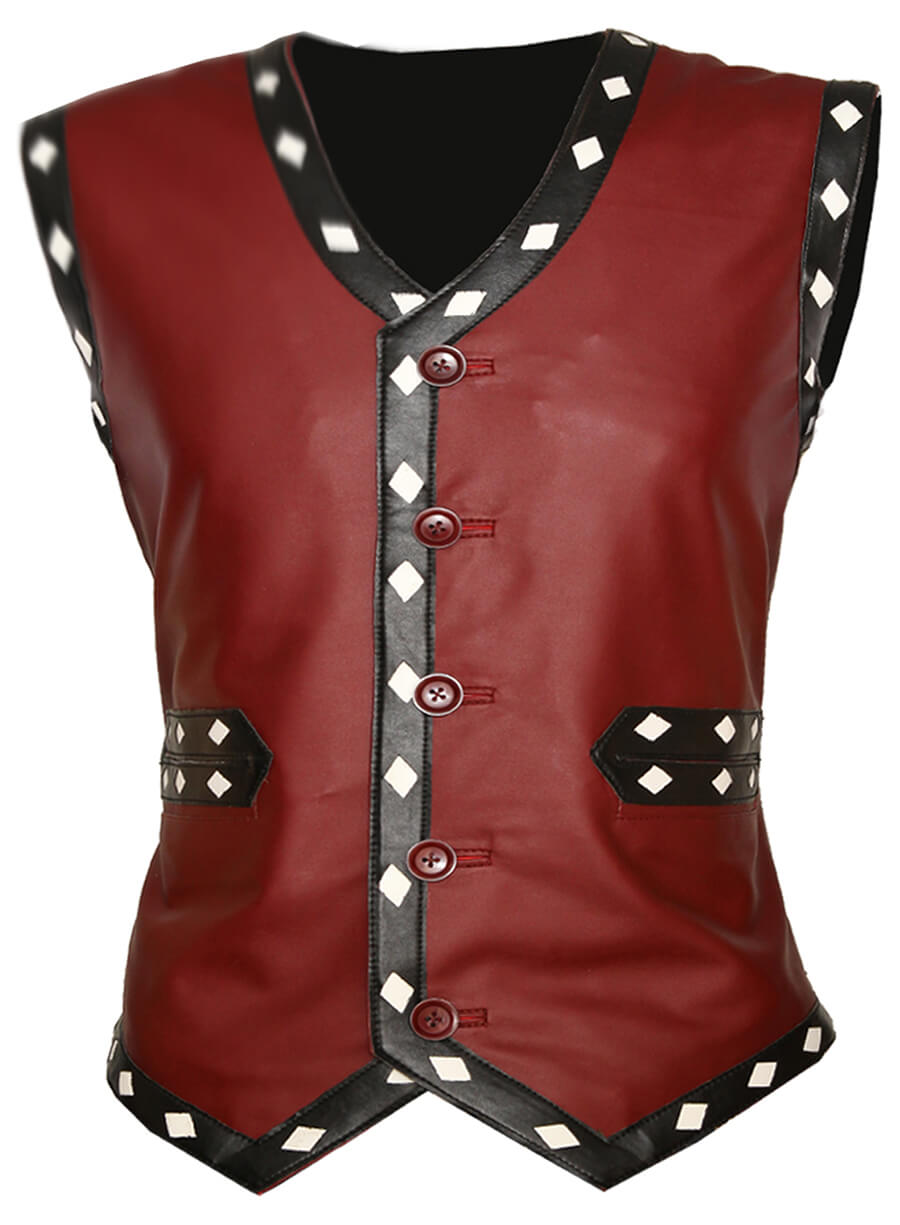 Harpoon The Warriors Vest Men's Inspired Brown Faux Leather or Real Leather Costume Jacket
