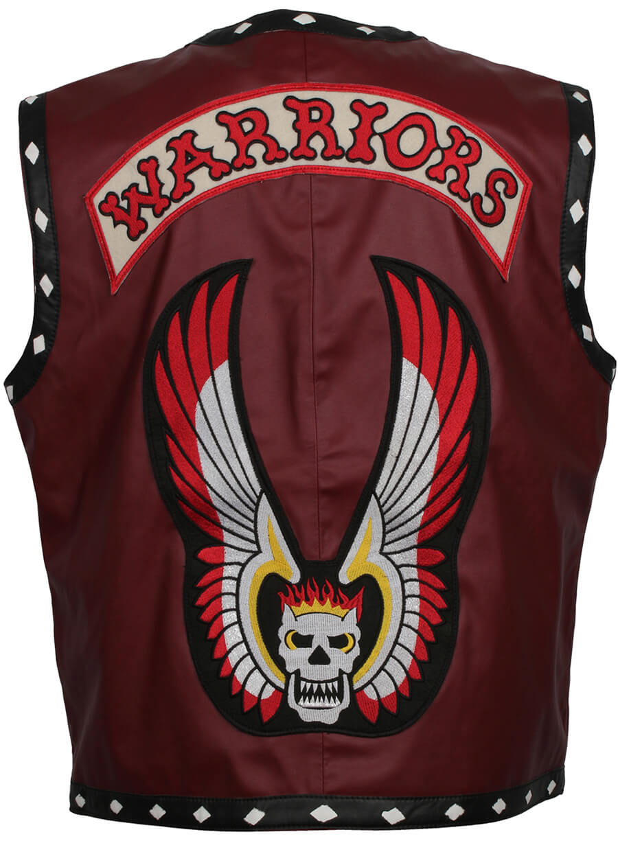 Harpoon The Warriors Maroon Ajax Vest Inspired Maroon Faux Leather or Real Leather Costume Jacket