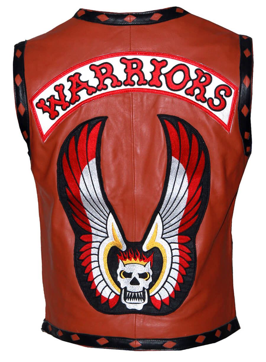 Harpoon The Warriors Vest Inspired Tan Brown Faux Leather or Real Leather Costume Jacket