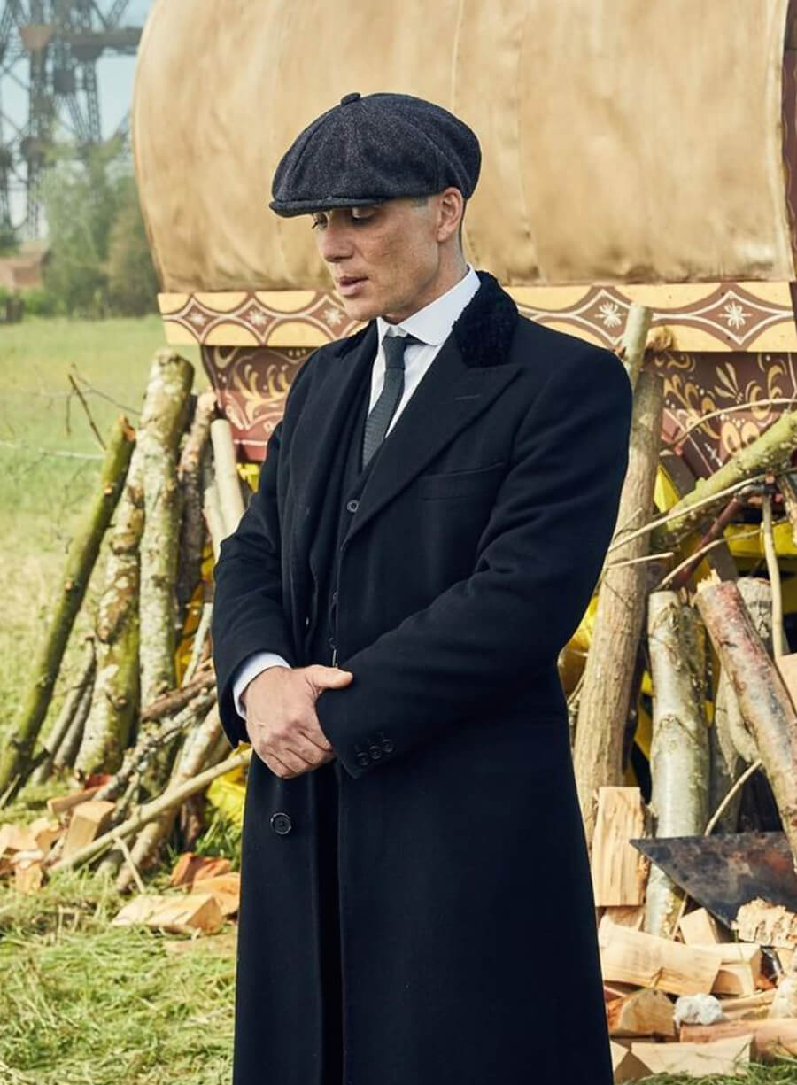 Harpoon Thomas Shelby Inspired Black Coat - Peaky Blinders Style