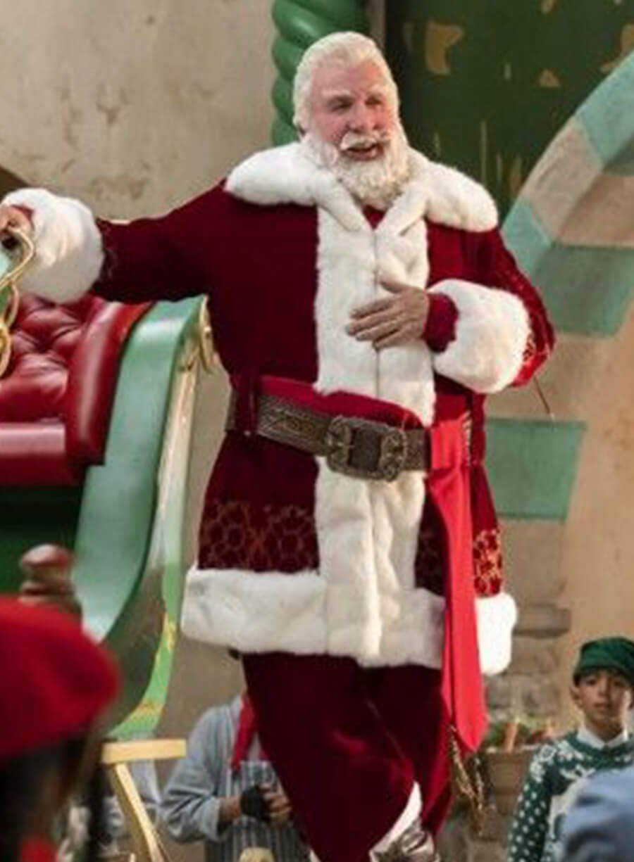 Harpoon Tim Allen Santa Claus Inspired Red Velvet Fabric Coat - The Santa Clauses Style