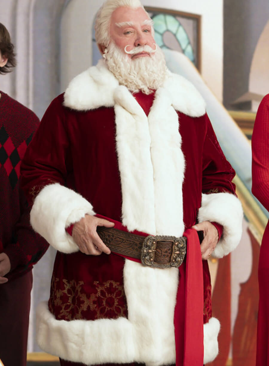 Harpoon Tim Allen Santa Claus Inspired Red Velvet Fabric Coat - The Santa Clauses Style