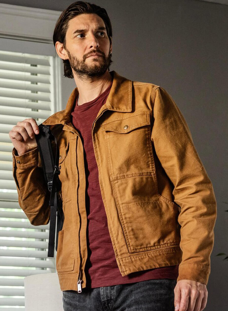 Harpoon Tim Jamieson Inspired Brown Leather Jacket - The Institute 2025 Style