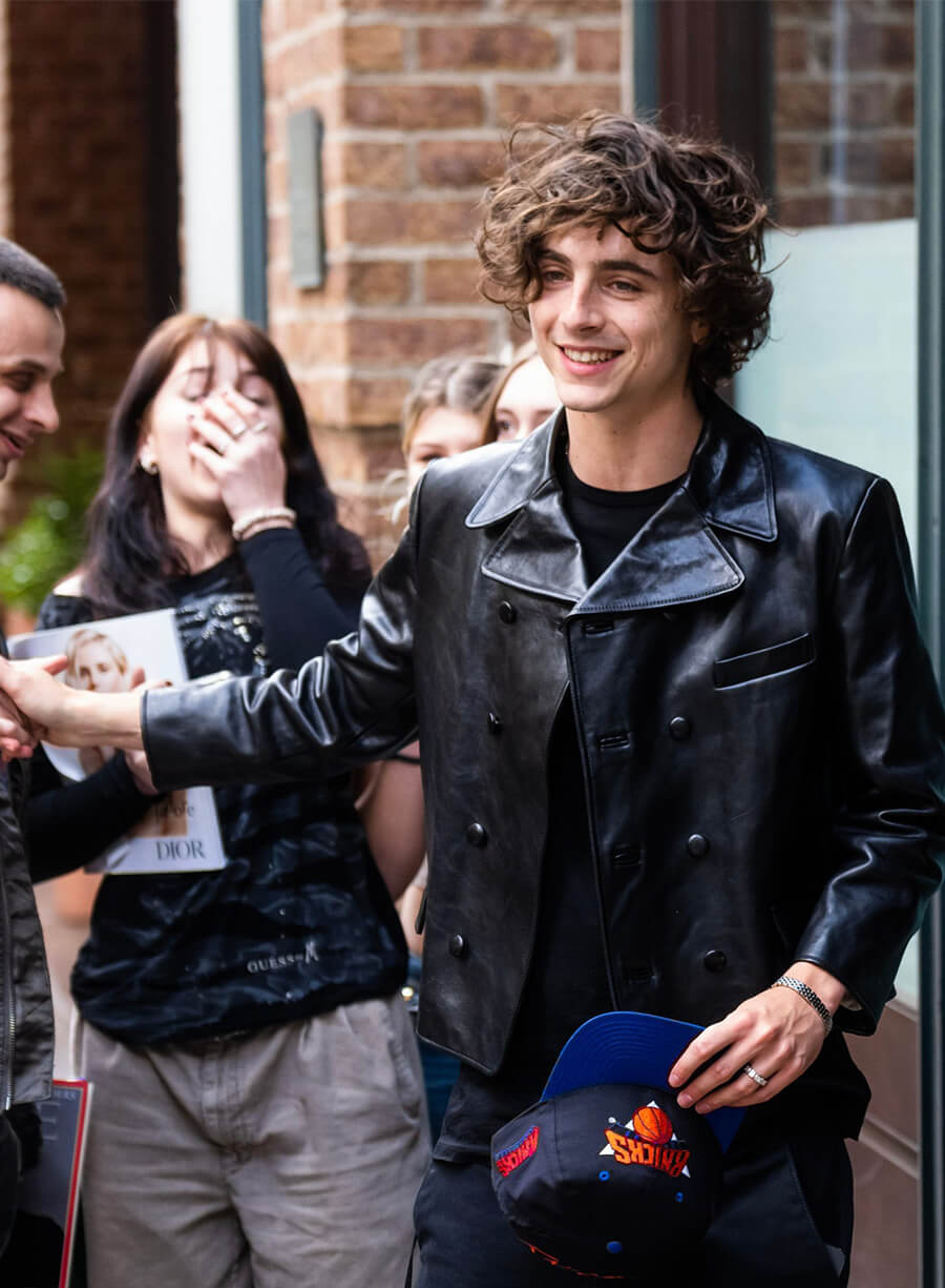 Harpoon Timothee Chalamet NYC Inspired Black Leather Jacket