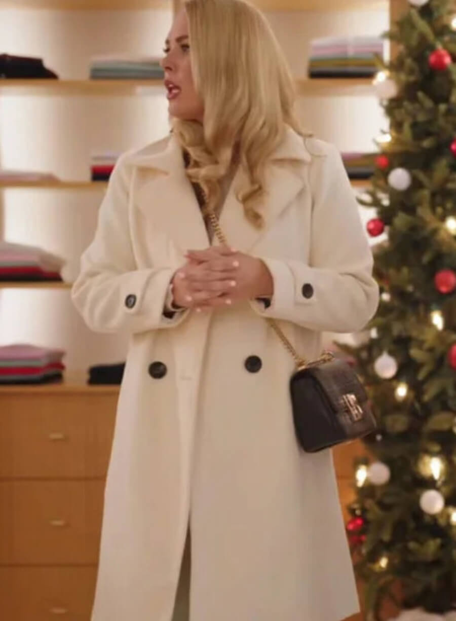 Harpoon Tina Mitchell Inspired White Coat - Unwrapping Christmas: Tina's Miracle Style