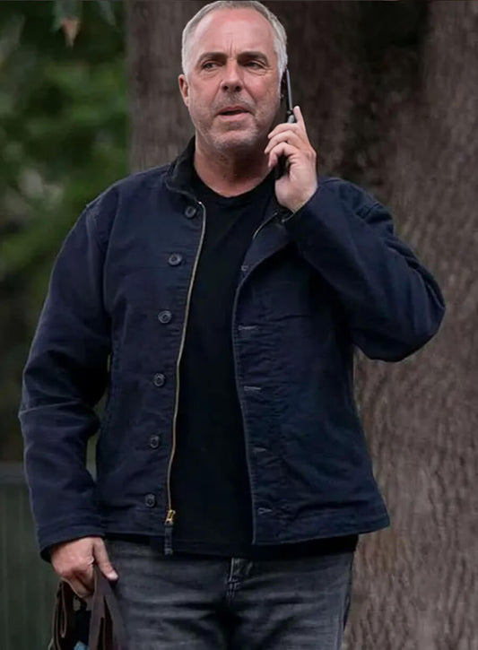 Harpoon Harry Bosch Inspired Blue Leather Jacket - Bosch Legacy Style