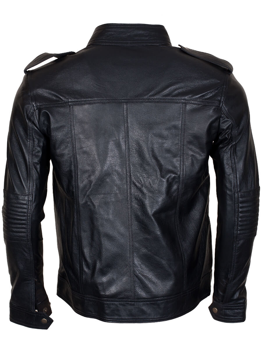 Harpoon TNA AJ Styles Inspired Black Faux Leather or Real Leather Hooded Jacket