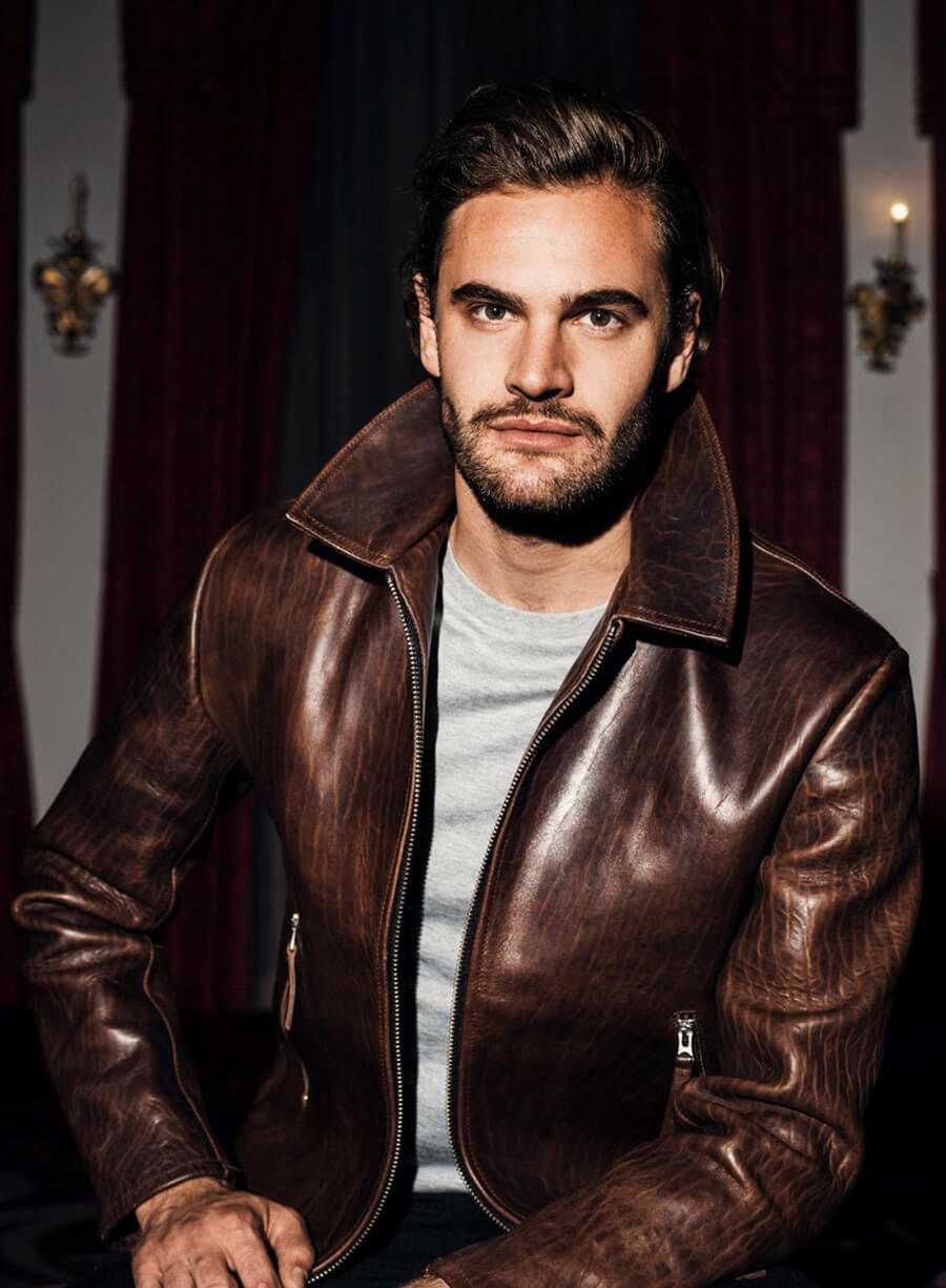 Harpoon Tom Bateman Inspired Brown Real Leather Leather Jacket