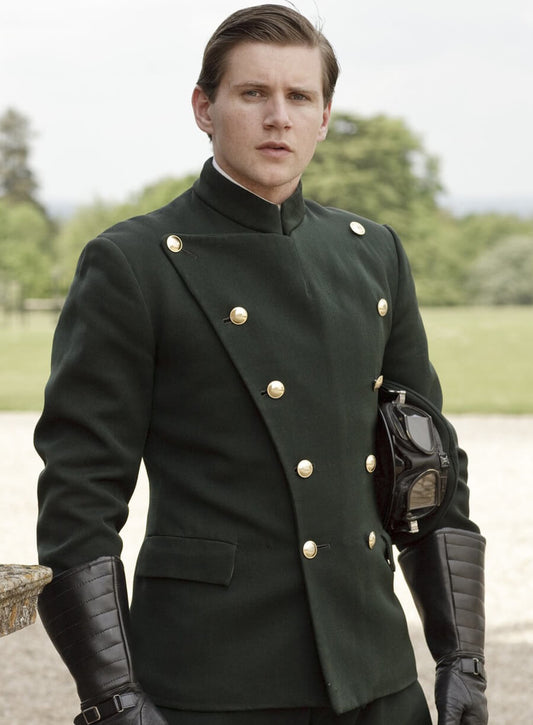 Harpoon Tom Branson Inspired Green Wool Jacket - Downton Abbey Style