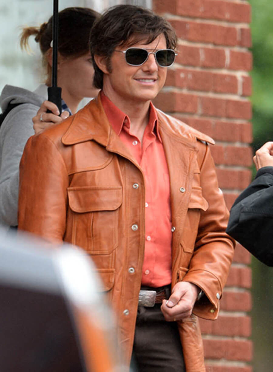 Harpoon Tom Cruise Inspired Brown Orignal Leather Leather Jacket - American Made Style