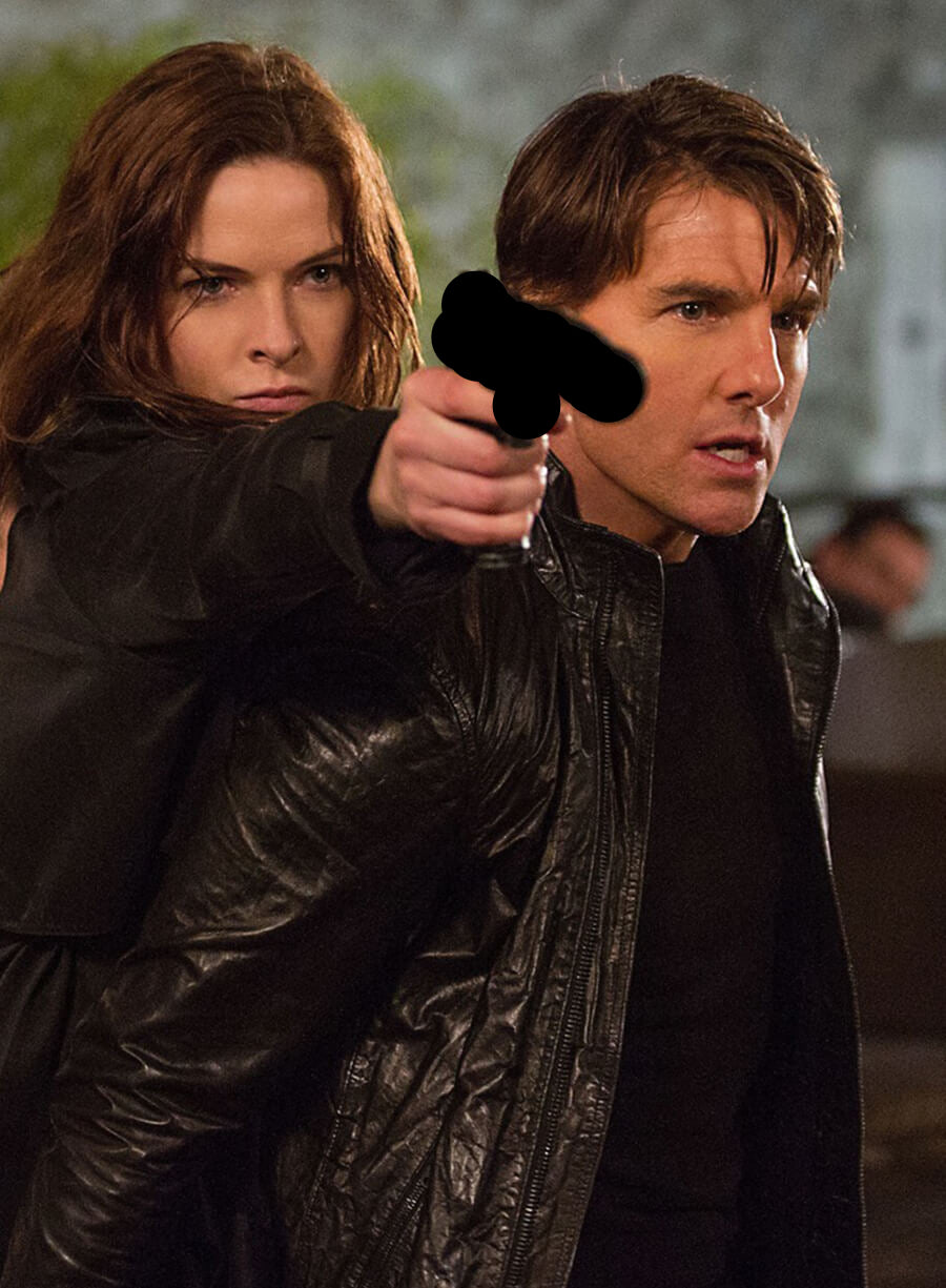 Harpoon Ethan Hunt Inspired Black Leather Jacket - Mission Impossible - Rogue Nation Style