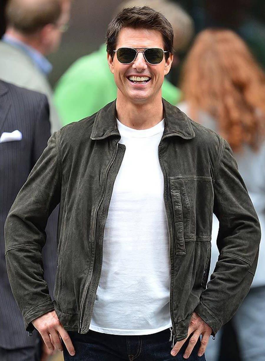 Harpoon Tom Cruise Inspired Black Suede Leather Leather Jacket - Oblivion Style