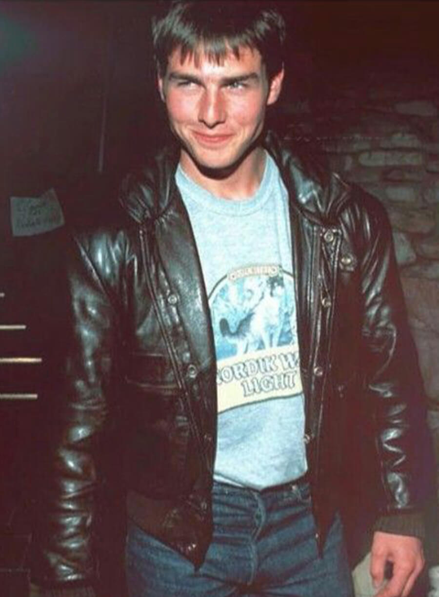 Harpoon Tom Cruise Party At Rox Club Inspired Black Leather Jacket