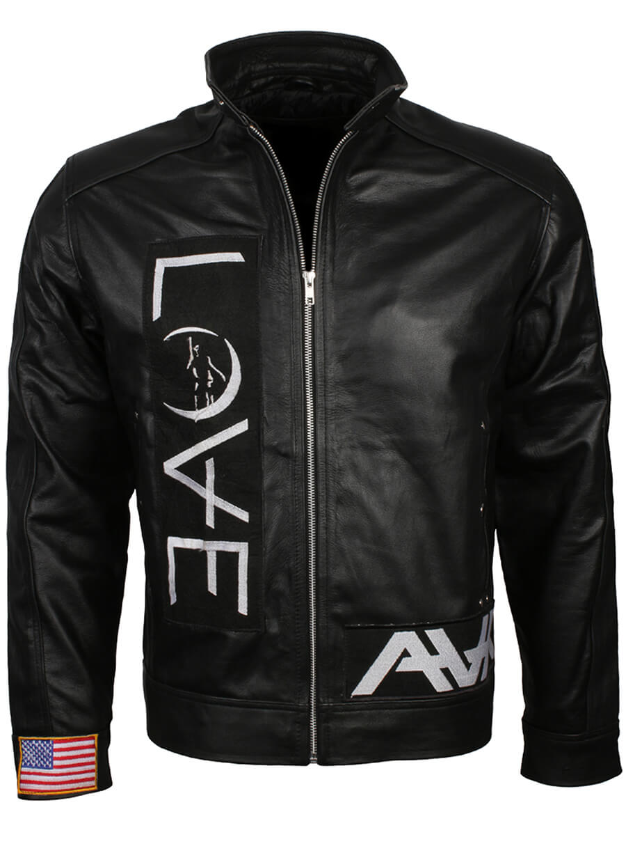 Harpoon Tom DeLong Angels And Airwaves Love Inspired Black Real Leather Leather Jacket