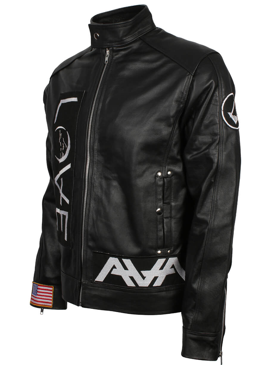 Harpoon Tom DeLong Angels And Airwaves Love Inspired Black Real Leather Leather Jacket