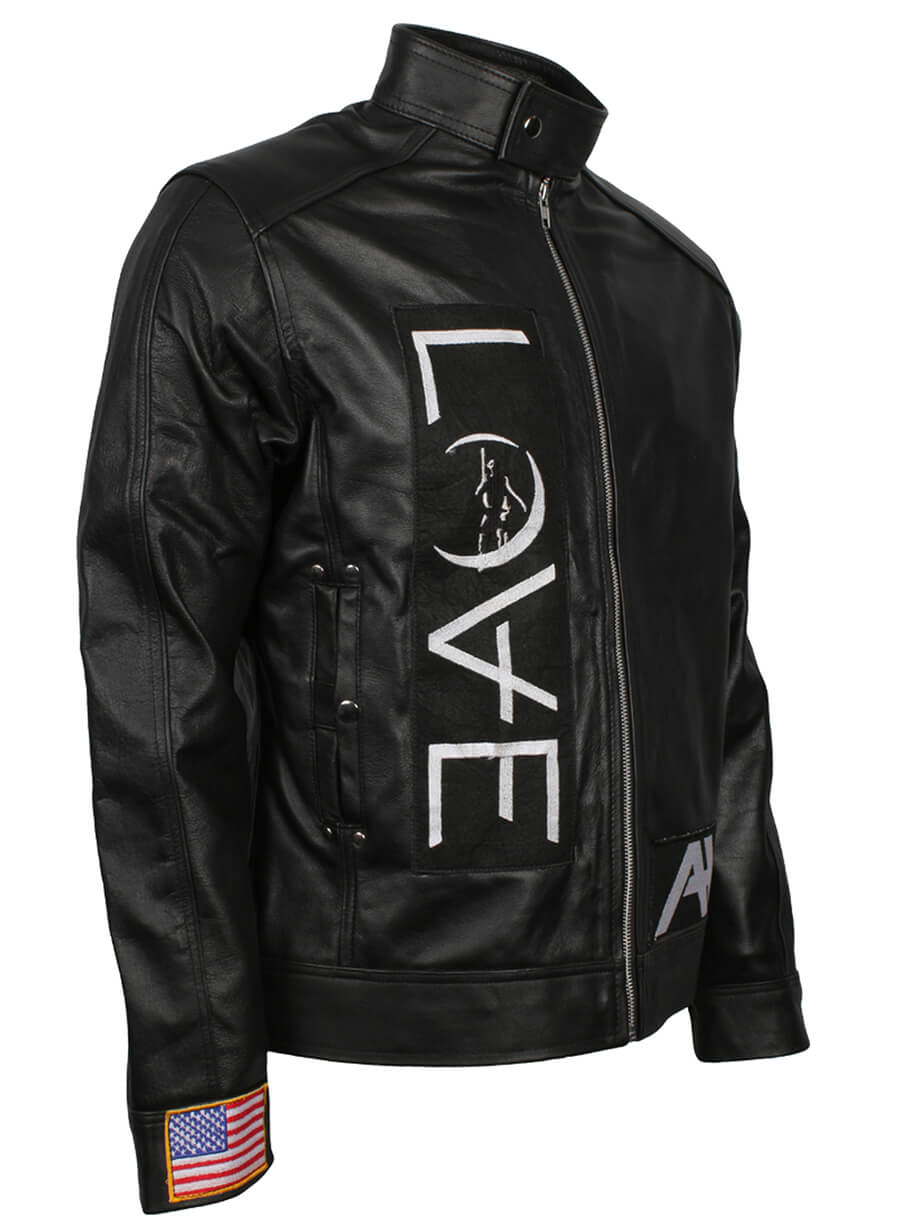 Harpoon Tom DeLong Angels And Airwaves Love Inspired Black Real Leather Leather Jacket