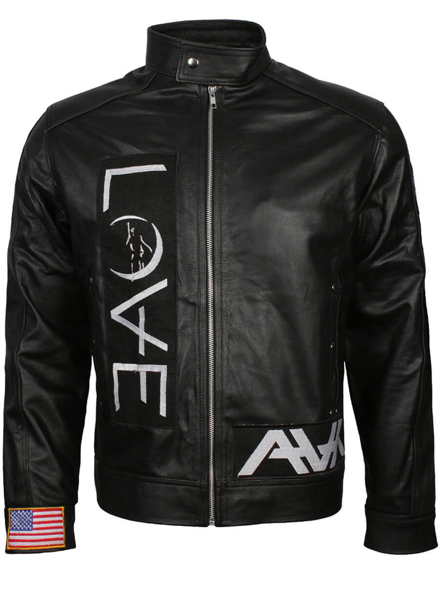 Harpoon Tom DeLong Angels And Airwaves Love Inspired Black Real Leather Leather Jacket
