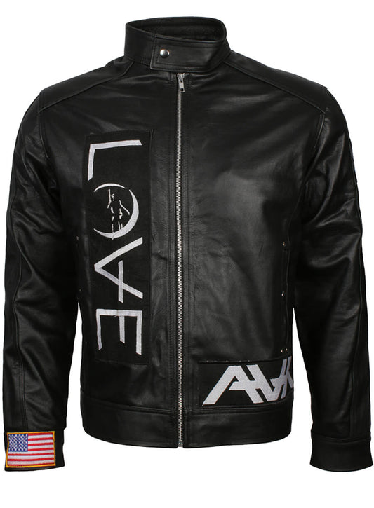 Harpoon Tom DeLong Angels And Airwaves Love Inspired Black Real Leather Leather Jacket