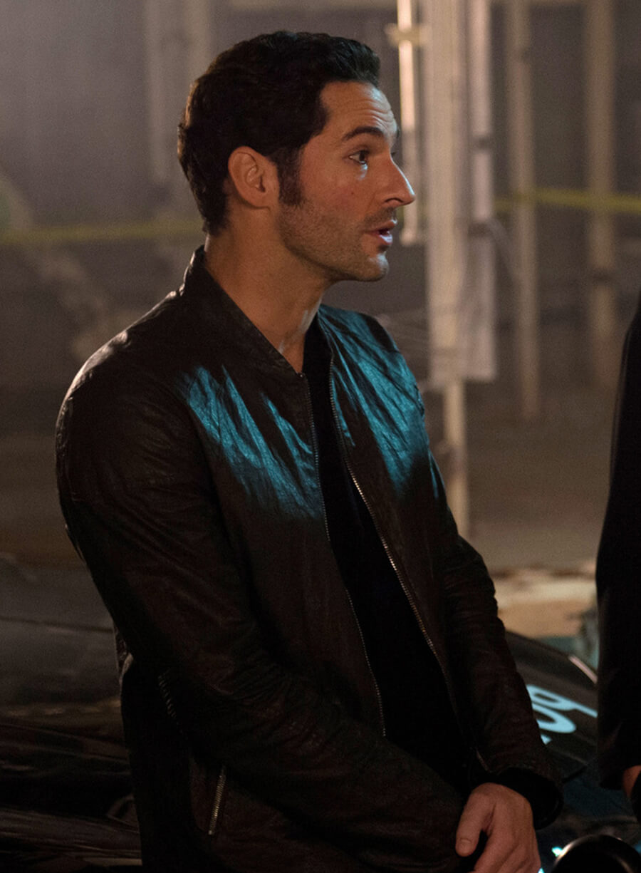 Harpoon Lucifer Morningstar Inspired Black Leather Jacket - Lucifer S01 Style