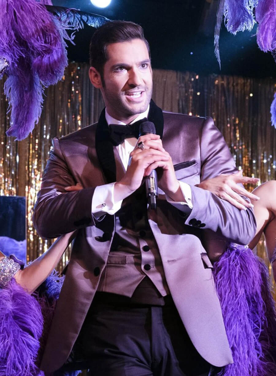 Harpoon Lucifer Morningstar Inspired Purple Leather Jacket - Lucifer S03 Style