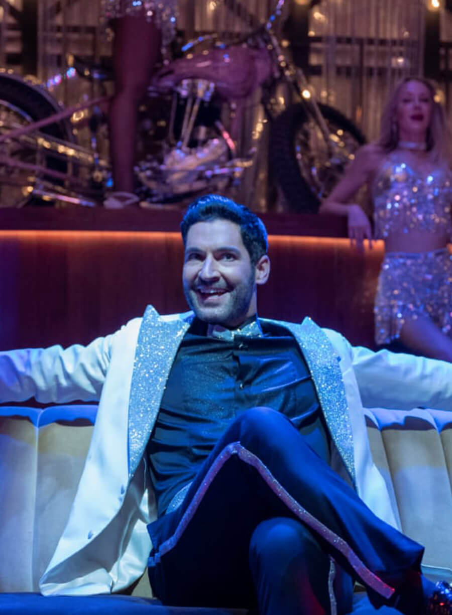Harpoon Lucifer Morningstar Inspired White Leather Jacket - Lucifer S06 Style