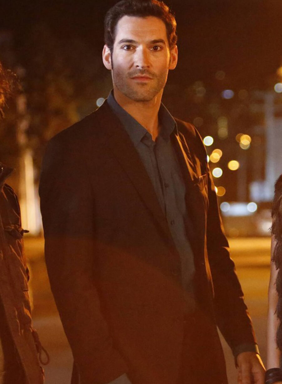 Harpoon Lucifer Morningstar Inspired Black Leather Jacket - Lucifer S01 Style