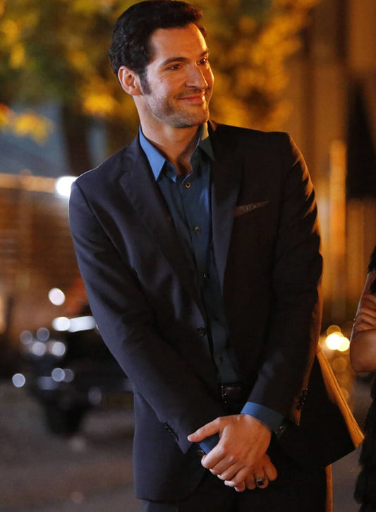 Harpoon Lucifer Morningstar Inspired Black Leather Jacket - Lucifer S01 Style