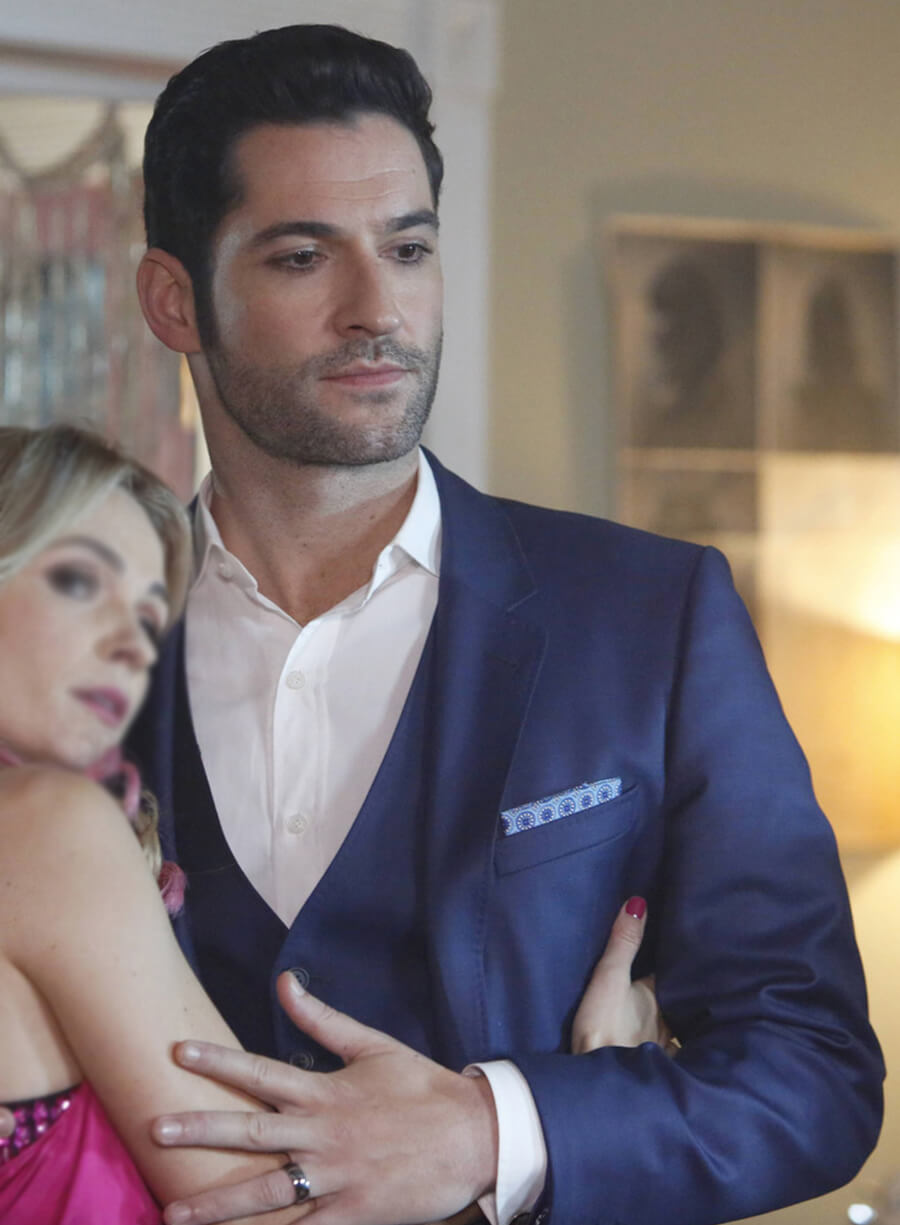 Harpoon Lucifer Morningstar Inspired Blue Leather Jacket - Lucifer S02 Style