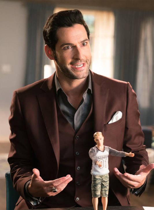 Harpoon Lucifer Morningstar Inspired Brown Leather Jacket - Lucifer S03 Style