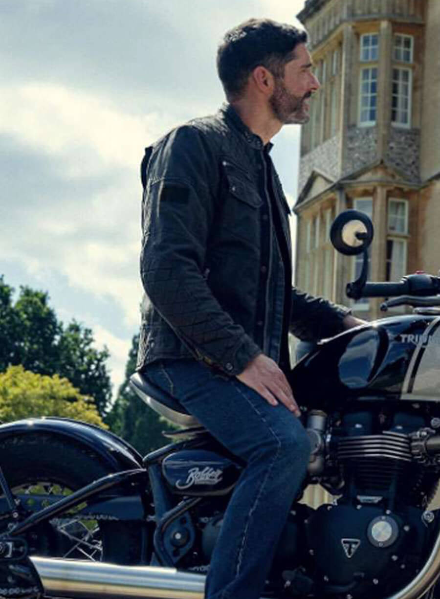 Harpoon Jason Inspired Black Leather Jacket - The Thursday Murder Club Style