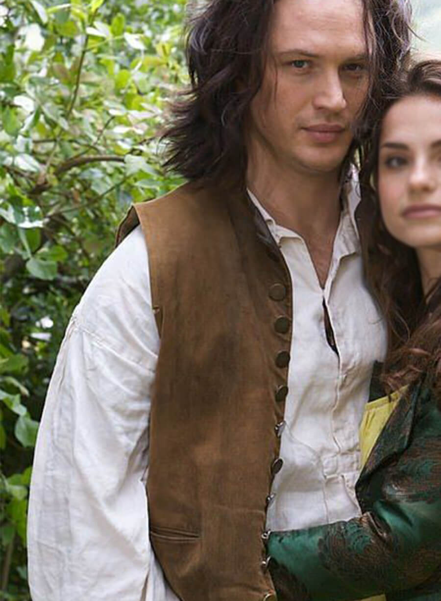 Harpoon Heathcliff Inspired Brown Suede Leather Leather Jacket - Wuthering Heights Style