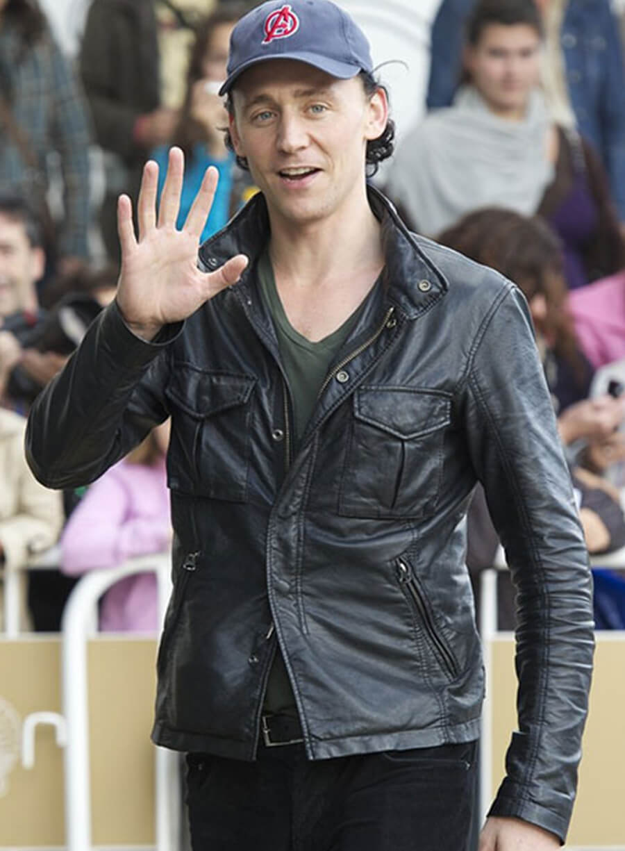 Harpoon Tom Hiddleston Inspired Black Leather Jacket