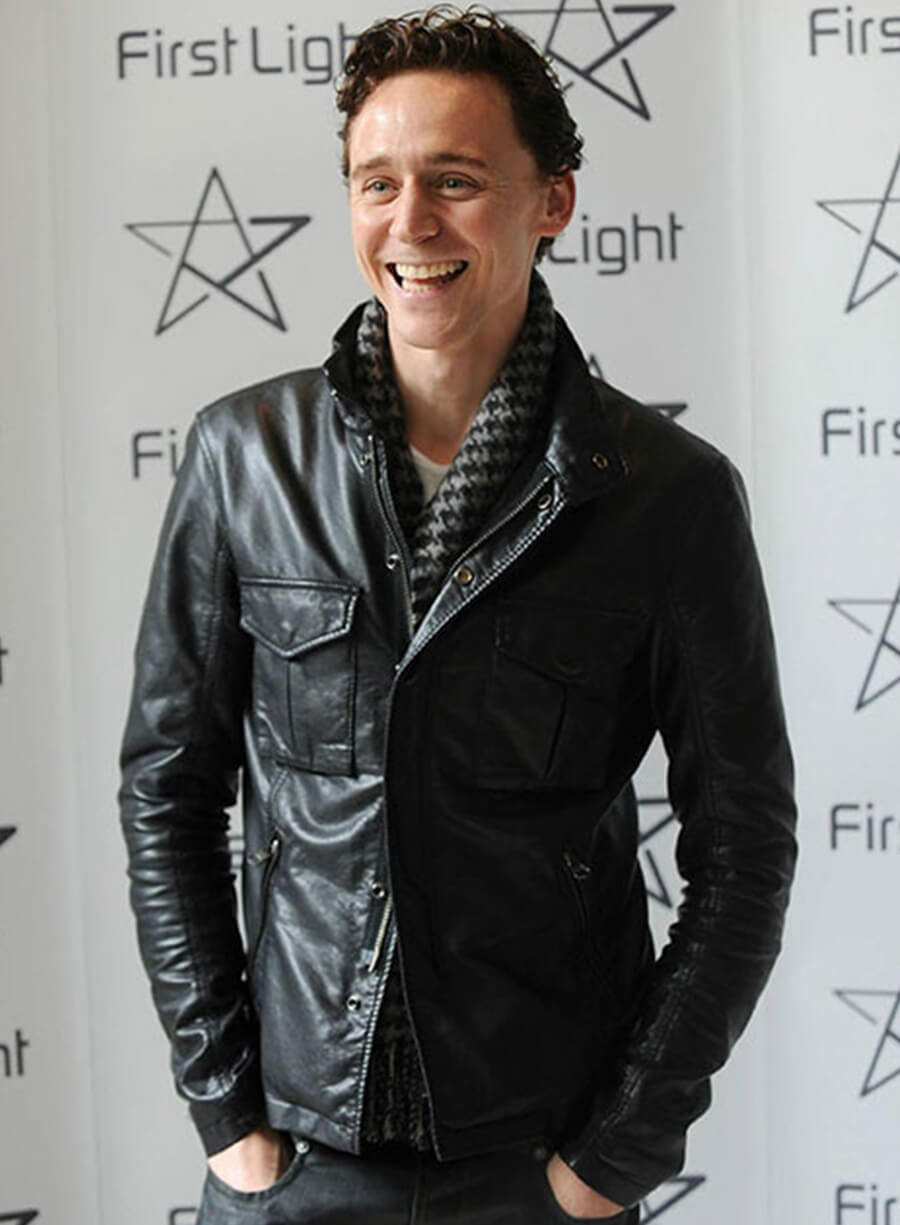 Harpoon Tom Hiddleston Inspired Black Leather Jacket