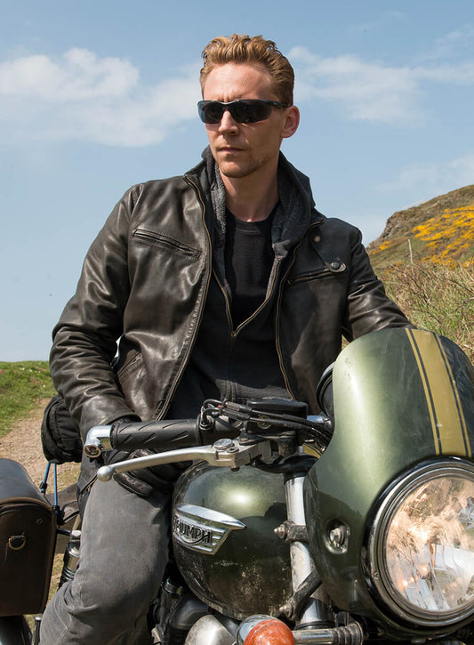 Harpoon Jonathan Pine Inspired Black Biker Jacket - The Night Manager Style
