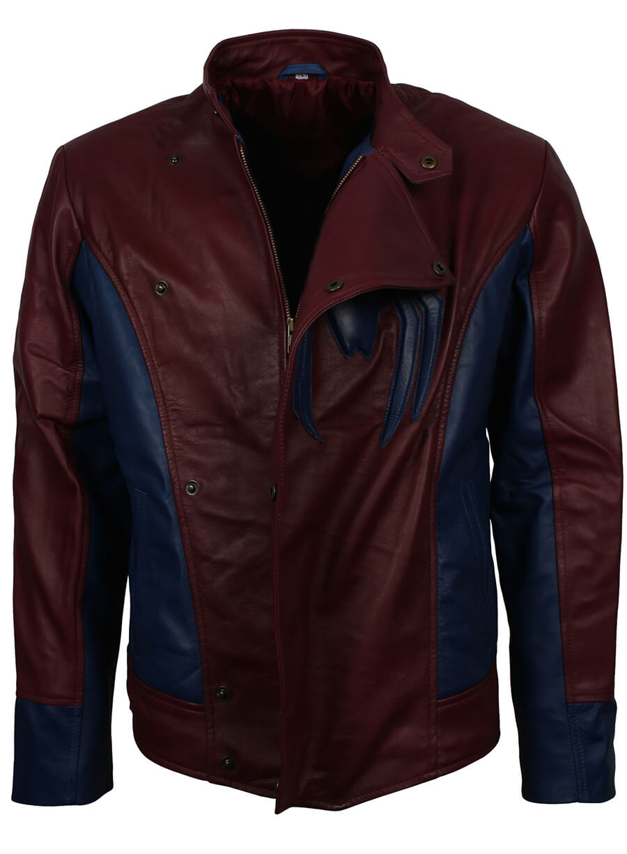 Harpoon Tom Holland Maroon Spiderman Home Coming Inspired Leather Jacket