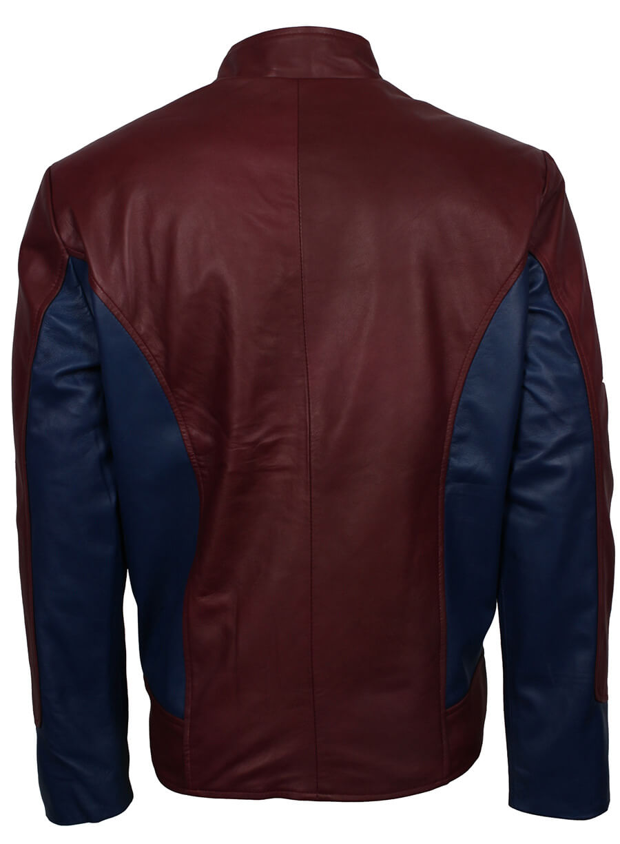 Harpoon Tom Holland Maroon Spiderman Home Coming Inspired Leather Jacket