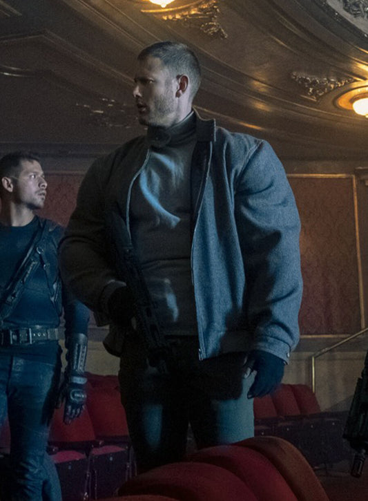 Harpoon Luther Hargreeves Inspired Grey Leather Jacket - The Umbrella Academy Style