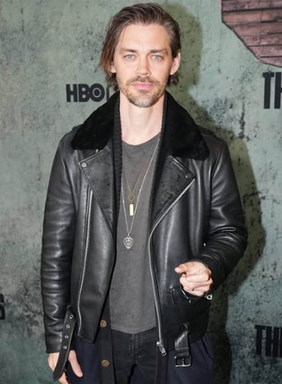 Harpoon Tom Payne Inspired Black Real Leather Leather Jacket - The Last of Us 2 Style