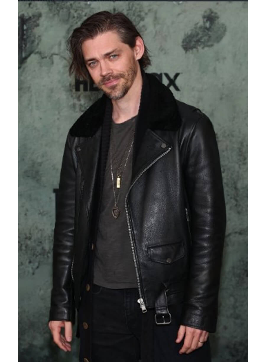 Harpoon Tom Payne Inspired Black Real Leather Leather Jacket - The Last of Us 2 Style