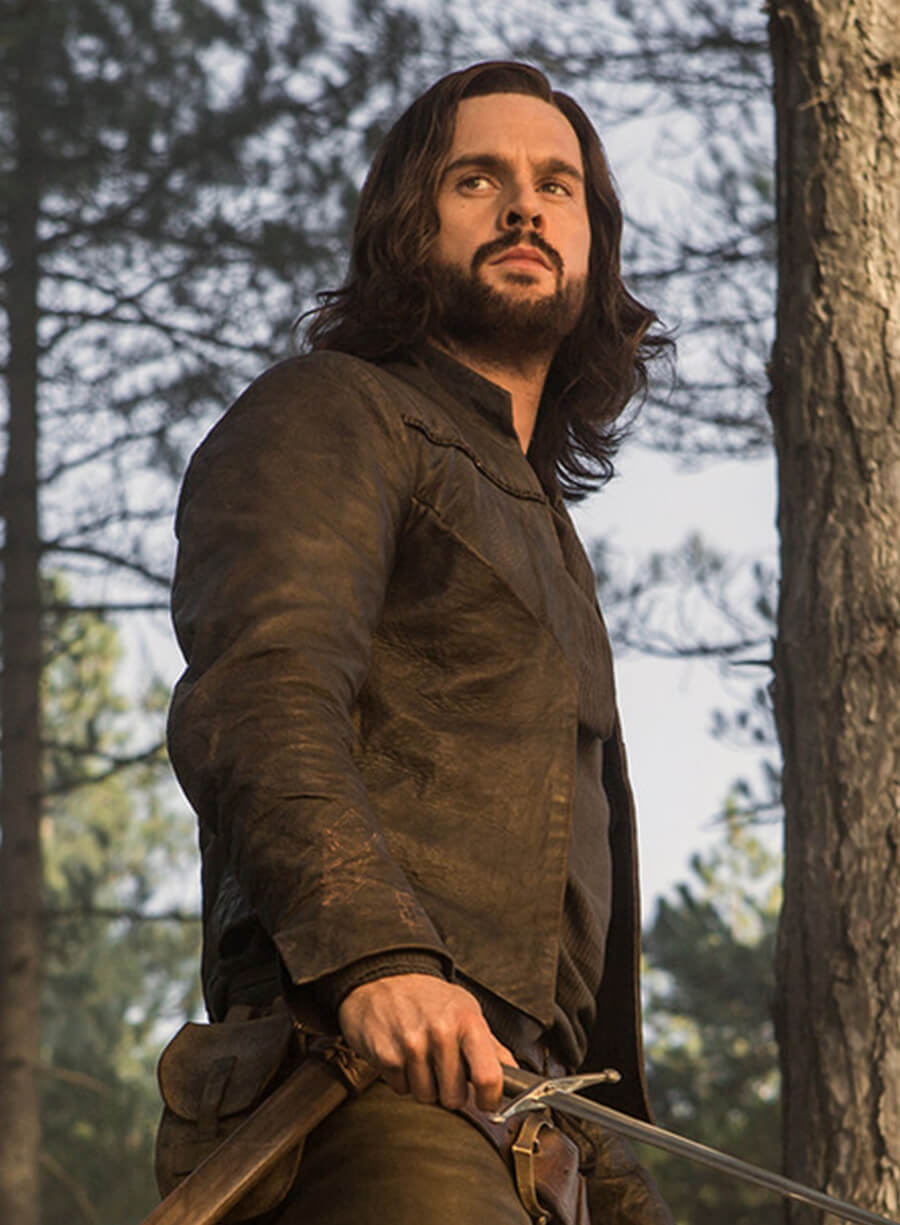 Harpoon Leonardo Da Vinci Inspired Black Leather Jacket - Da Vinci's Demons Style