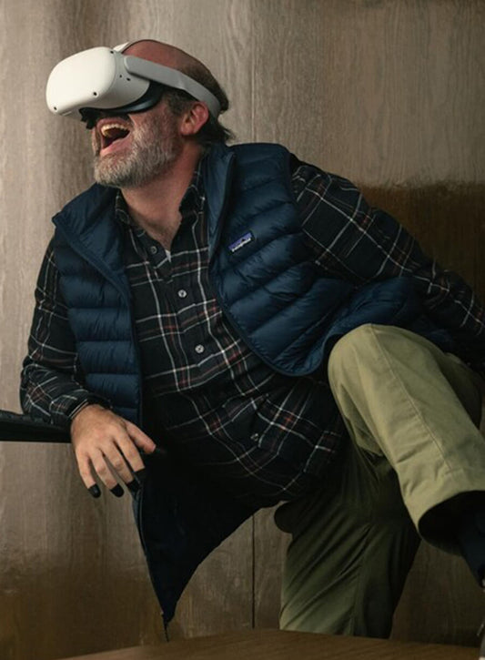 Harpoon Tom Segura Inspired Blue Leather Jacket - Bad Thoughts 2025 Style