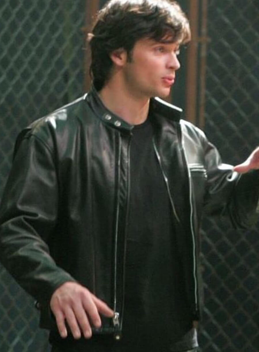 Harpoon Clark Kent Inspired Black Real Leather Leather Jacket - Smallville S06 Style