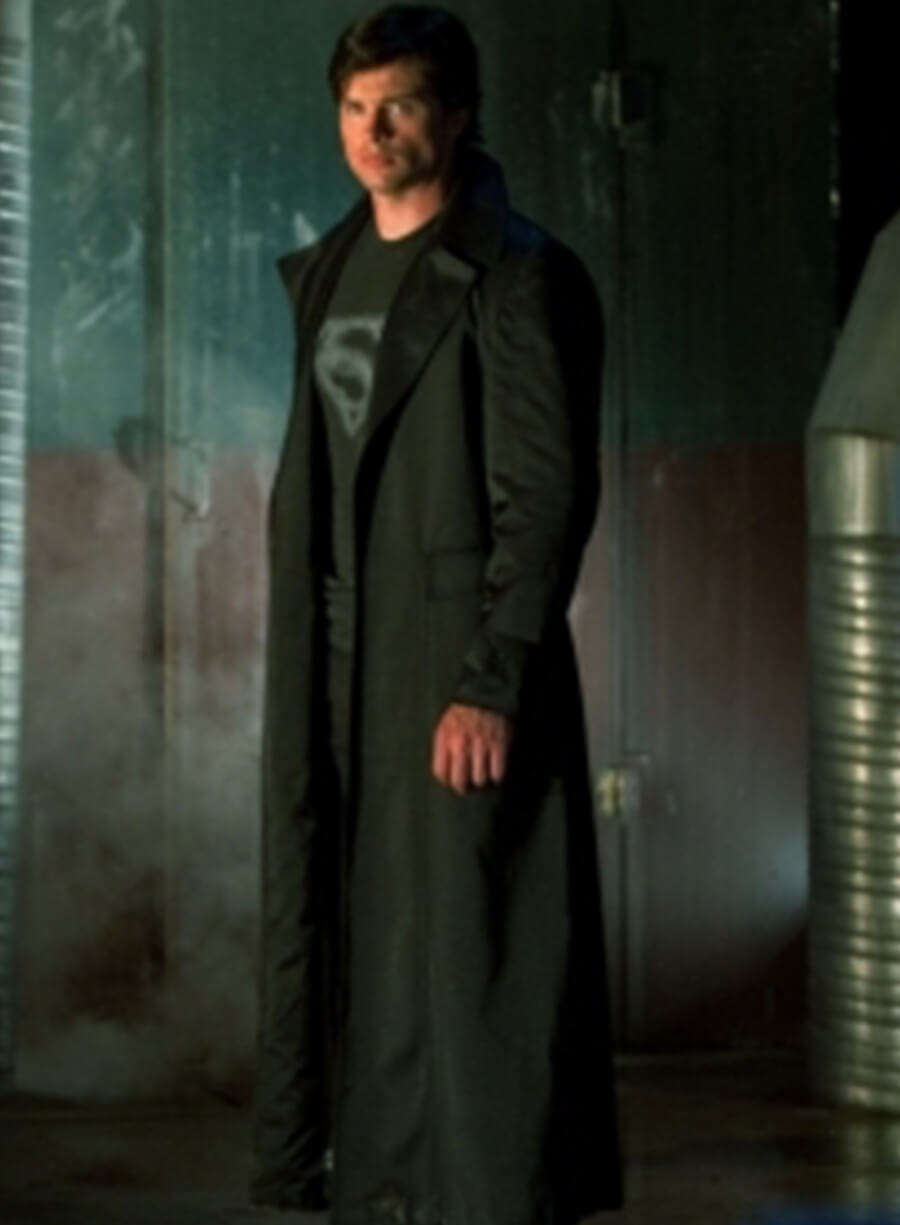 Harpoon Clark Kent Inspired Black Faux Leather or Real Leather Coat - Smallville S09 Style