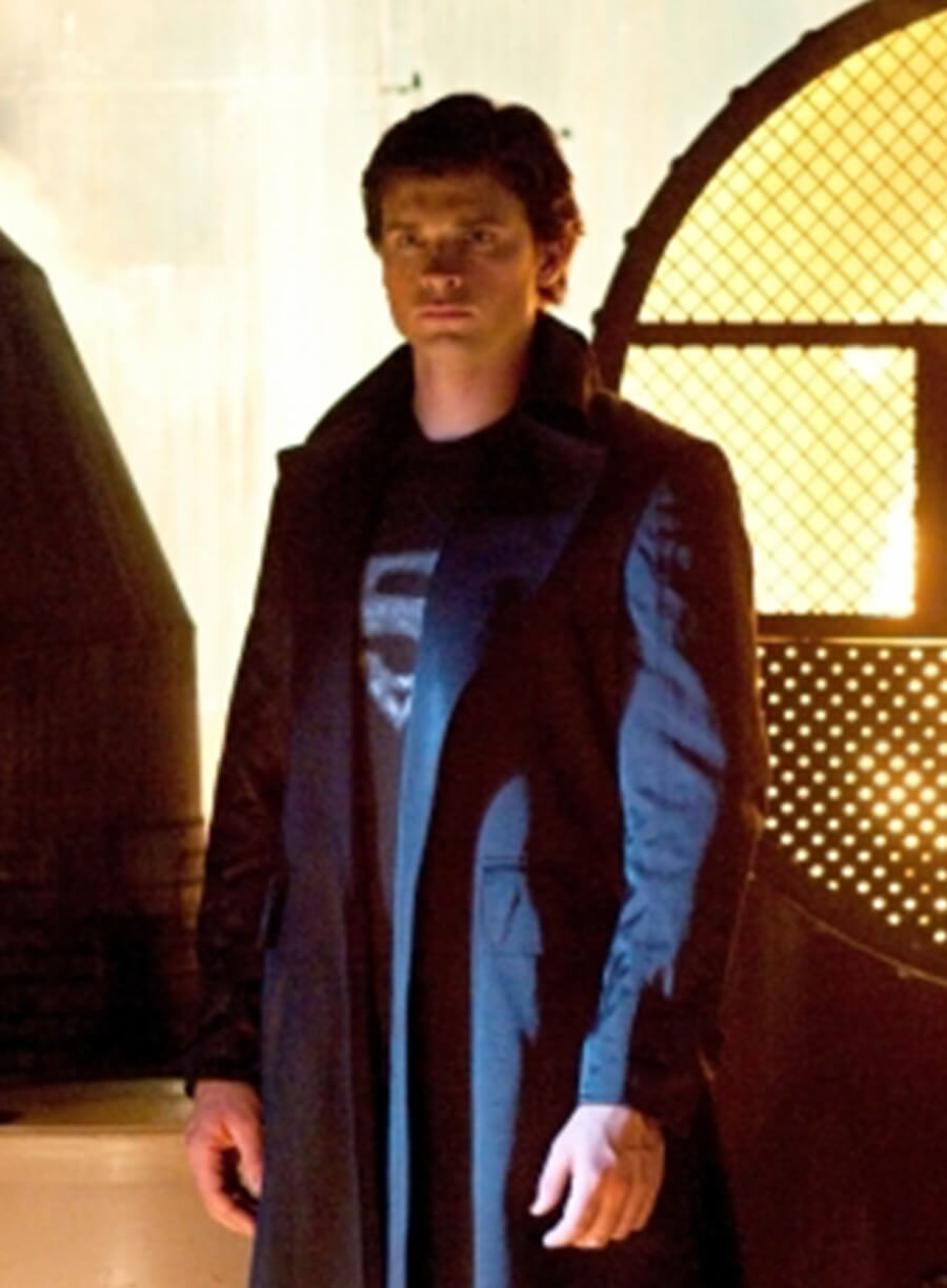 Harpoon Clark Kent Inspired Black Faux Leather or Real Leather Coat - Smallville S09 Style