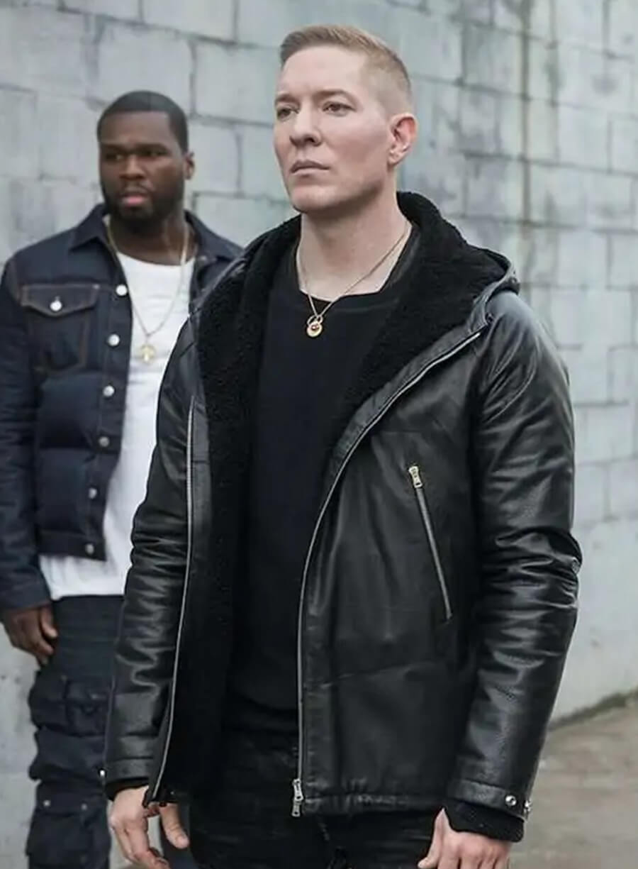 Harpoon Tommy Egan Inspired Black Hooded Jacket - Power Book II: Ghost Style