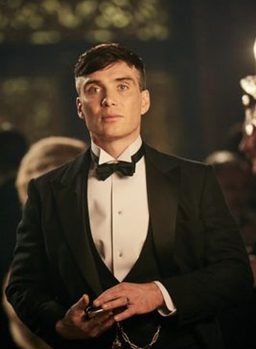 Harpoon Thomas Shelby Inspired Black Leather Jacket - Peaky Blinders Style
