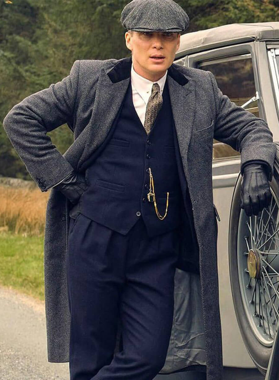 Harpoon Thomas Shelby Inspired Grey Wool Coat - Peaky Blinders Style